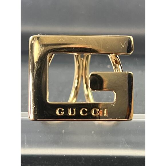 Gucci Gold G Logo Scarf Holder Ring Accessory - Picture 1 of 6